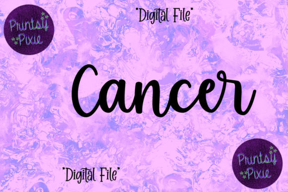Cancer Zodiac Sign Graphics for Crafts