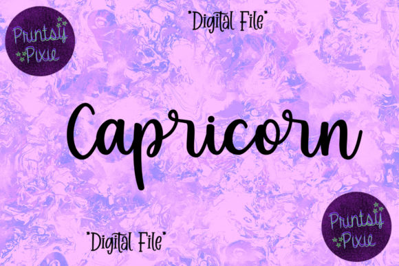 Capricorn Zodiac Sign Graphics for Crafts