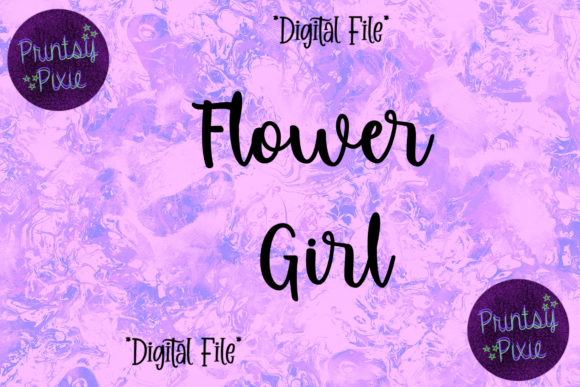 Flower Girl Wedding Ceremony: Graphics for Crafts