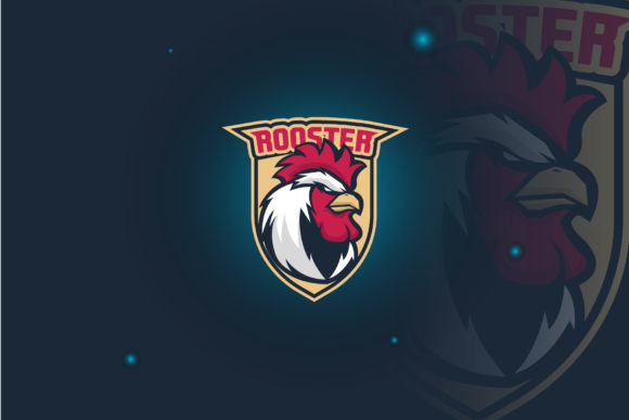 Rooster Logo E-Sport Gaming Graphics & Logos