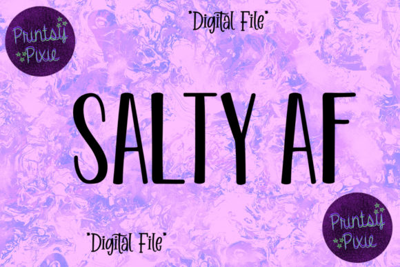 Salty AF Graphics for Modern Crafts & Web Design