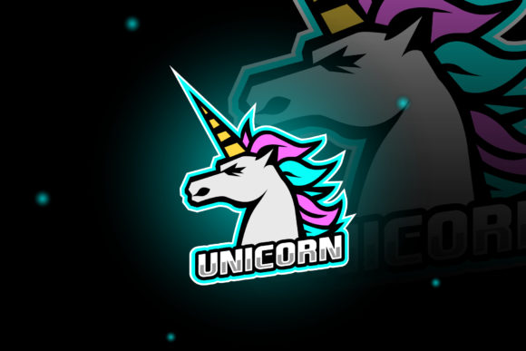 Unicorn Logo E-Sport Gaming: Graphics & Logos