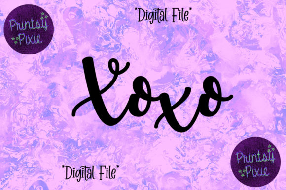 XOXO Hugs and Kisses Graphics for Crafts